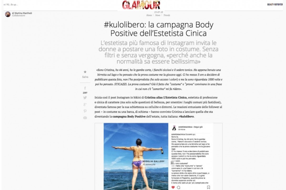 #kulolibero: la campagna Body Positive dell’Estetista Cinica