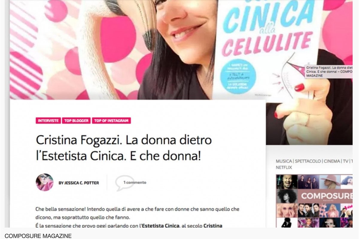 Cristina Fogazzi. La donna dietro l’Estetista Cinica. E che donna!