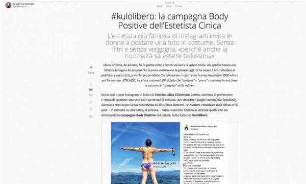 #kulolibero: la campagna Body Positive dell’Estetista Cinica